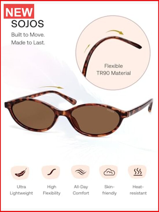 TR90 Ultra Light Flexible Polarized Cat Eye Sunglasses UV400 main image 4